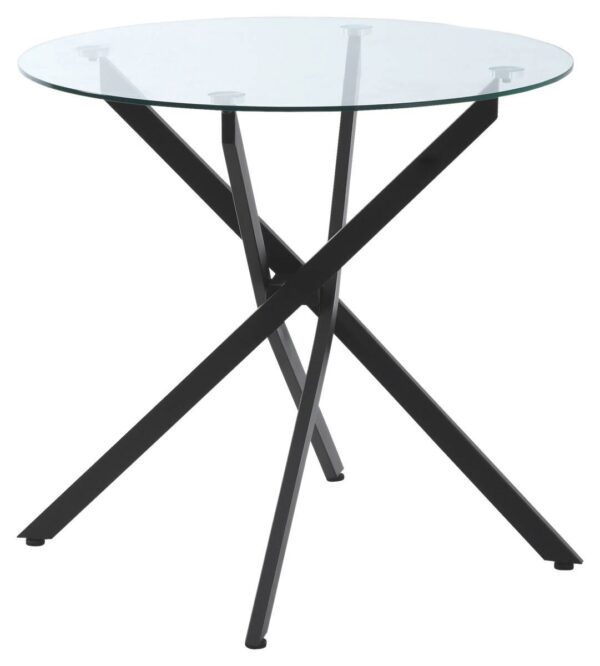 Beistelltisch 839-079 schwarz Glas Stahl B/H/T: ca. 80x75x80 cm – Bild 3