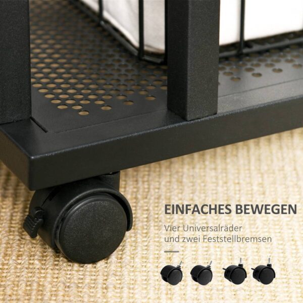 Beistelltisch 833-606 schwarz walnuss B/H/T: ca. 51x65x36 cm – Bild 2