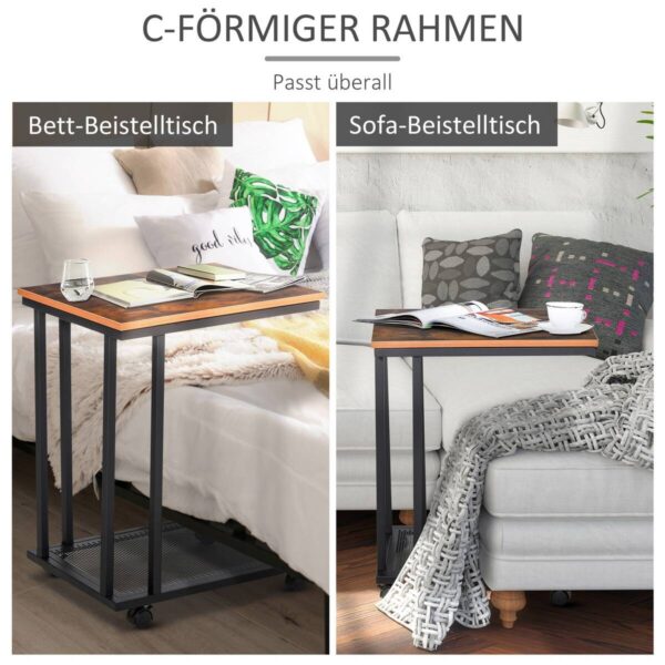 Beistelltisch 833-606 schwarz walnuss B/H/T: ca. 51x65x36 cm – Bild 3