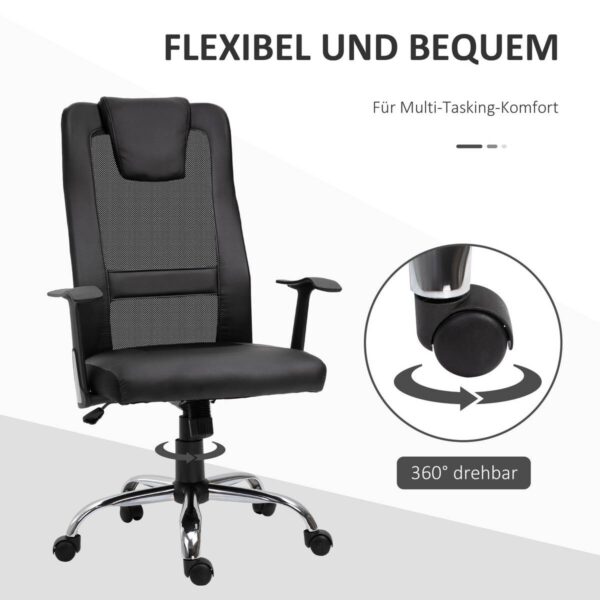 Drehstuhl 921-141BK schwarz – Bild 4