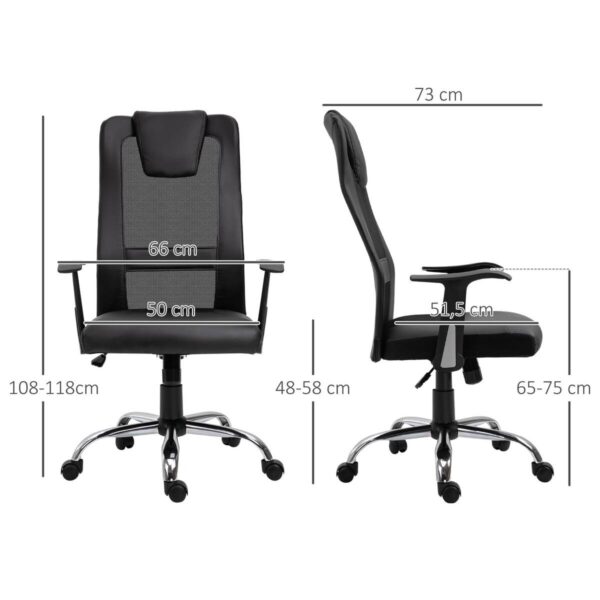 Drehstuhl 921-141BK schwarz – Bild 5