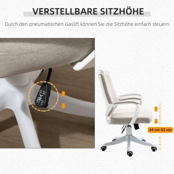 Drehstuhl 921-536BG beige weiß – Bild 3