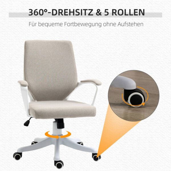 Drehstuhl 921-536BG beige weiß – Bild 4