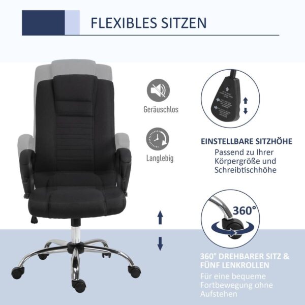 Drehstuhl 921-265BK schwarz – Bild 4