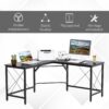 Computertisch 836-122BK schwarz B/H/L: ca. 150x76x150 cm – Bild 5