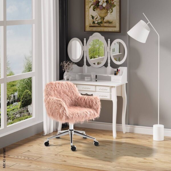 Drehstuhl 921-548PK rosa silber – Bild 2