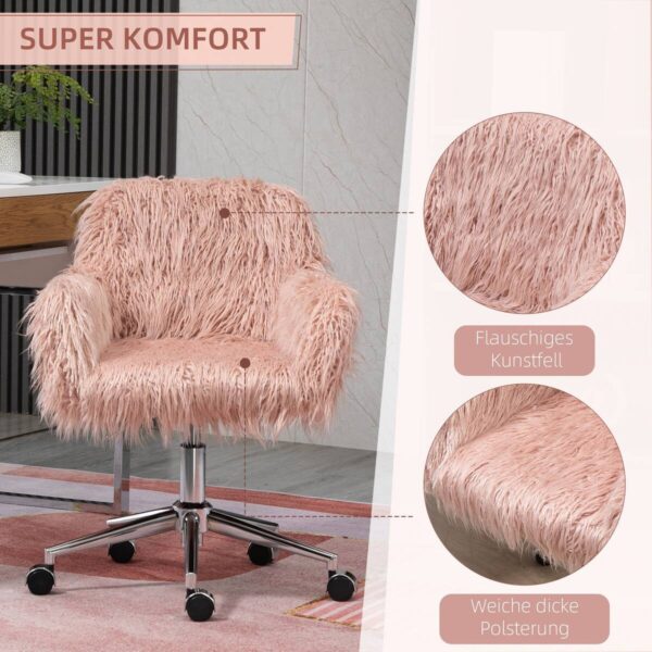 Drehstuhl 921-548PK rosa silber – Bild 3