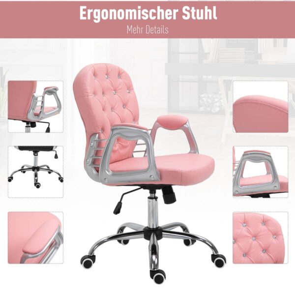 Drehstuhl 921-169V01PK rosa – Bild 2