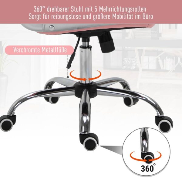 Drehstuhl 921-169V01PK rosa – Bild 3