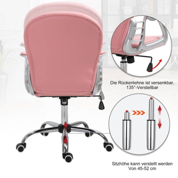 Drehstuhl 921-169V01PK rosa – Bild 5