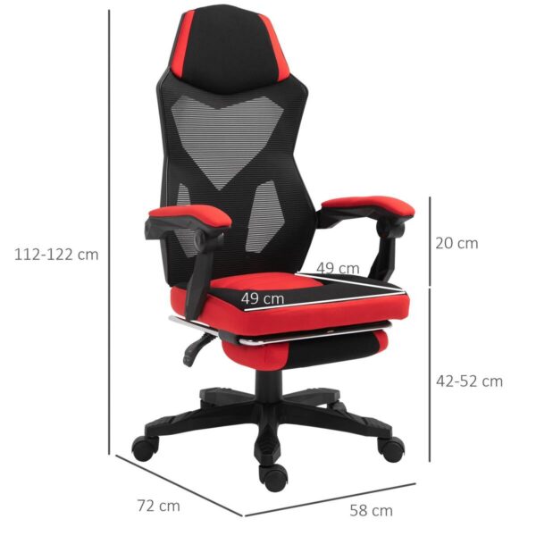 Drehstuhl 921-233 schwarz rot – Bild 2
