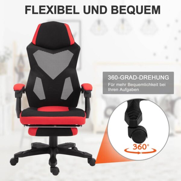Drehstuhl 921-233 schwarz rot – Bild 4