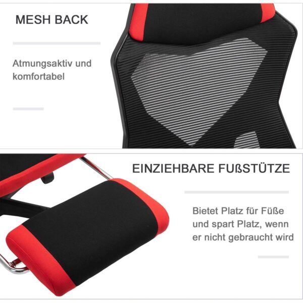 Drehstuhl 921-233 schwarz rot – Bild 5