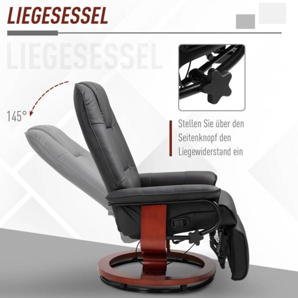 Sessel 833-621 schwarz B/H/T: ca. 78x100x87 cm Sessel 833-621 schwarz B/H/T: ca. 78x100x87 cm – Bild 2