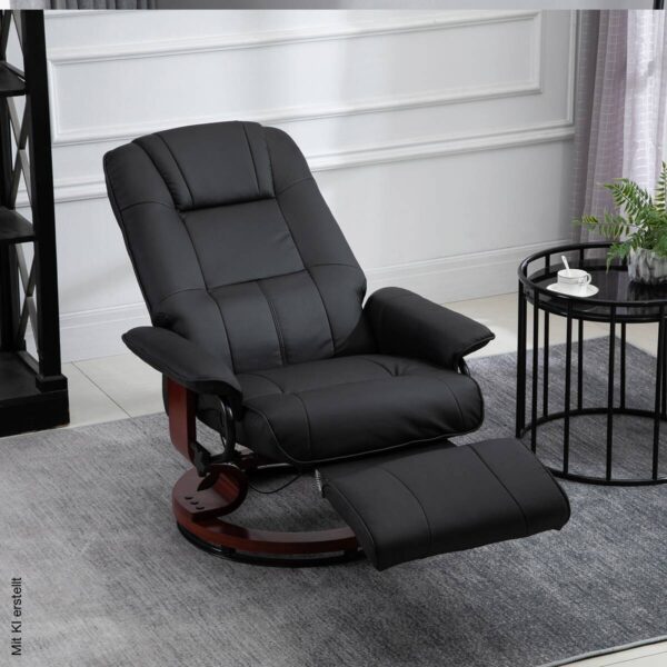Sessel 833-621 schwarz B/H/T: ca. 78x100x87 cm Sessel 833-621 schwarz B/H/T: ca. 78x100x87 cm – Bild 3