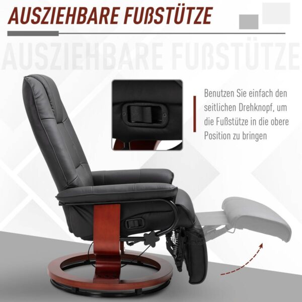 Sessel 833-621 schwarz B/H/T: ca. 78x100x87 cm Sessel 833-621 schwarz B/H/T: ca. 78x100x87 cm – Bild 4