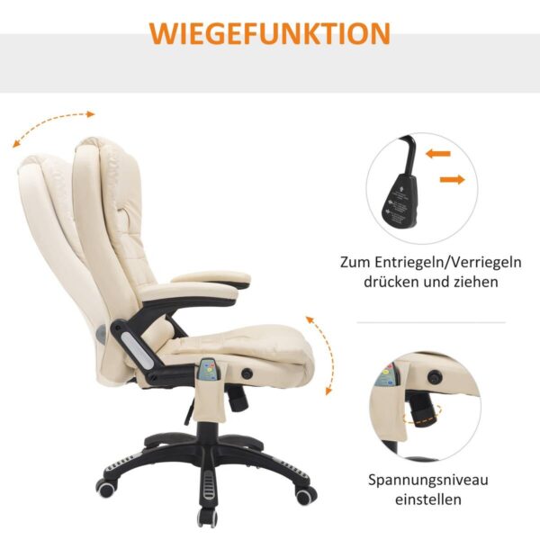 Chefsessel A2-0057 beige PVC Kunstleder – Bild 2