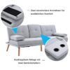 Schlafsofa 833-663 hellgrau B/H/T: ca. 181x78x77 cm – Bild 2