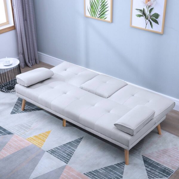 Schlafsofa 833-663 hellgrau B/H/T: ca. 181x78x77 cm – Bild 4