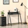 Schreibtisch 836-055BK schwarz B/H/T: ca. 84x85x45 cm – Bild 5