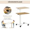 Schreibtisch 920-080 natur Holz Nachbildung weiß B/H/T: ca. 65x110x48 cm – Bild 2