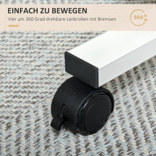 Schreibtisch 920-080 natur Holz Nachbildung weiß B/H/T: ca. 65x110x48 cm – Bild 3