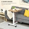 Schreibtisch 920-080 natur Holz Nachbildung weiß B/H/T: ca. 65x110x48 cm – Bild 4