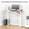Schreibtisch 920-071V90WT natur Holz Nachbildung weiß B/H/T: ca. 140x116x70 cm – Bild 3