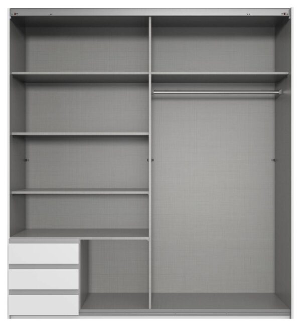Schwebetürenschrank Emden weiß Graphit B/H/T: ca. 179x198x64 cm Schwebetürenschrank Emden weiß Graphit B/H/T: ca. 179x198x64 cm – Bild 4
