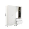 Kleiderschrank Quadra weiß B/H/T: ca. 180x210x54 cm – Bild 2