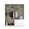 Kleiderschrank Quadra weiß B/H/T: ca. 180x210x54 cm – Bild 4