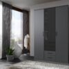 Kleiderschrank Soest Graphit schwarz B/H/T: ca. 135x199x58 cm – Bild 2
