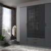 Kleiderschrank Soest Graphit schwarz B/H/T: ca. 180x199x58 cm – Bild 2
