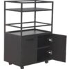 Barwagen Mosaik schwarz Metall B/H/T: ca. 60x94x40 cm – Bild 3