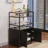 Barwagen Mosaik schwarz Metall B/H/T: ca. 60x94x40 cm – Bild 5