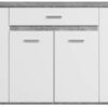 Sideboard Volos Beton Optik weiß B/H/T: ca. 160x90x38 cm – Bild 3