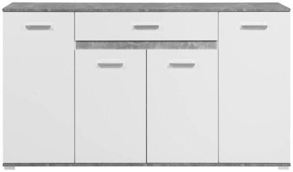 Sideboard Volos Beton Optik weiß B/H/T: ca. 160x90x38 cm – Bild 3