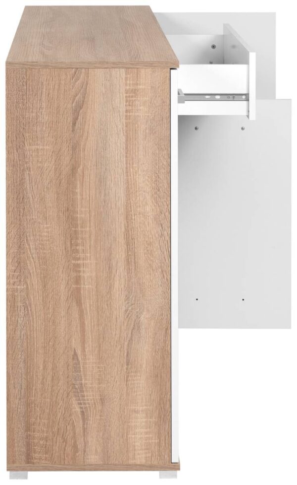 Sideboard Volos Eiche Sonoma Nachbildung weiß B/H/T: ca. 160x90x38 cm Sideboard Volos Eiche Sonoma Nachbildung weiß B/H/T: ca. 160x90x38 cm – Bild 4