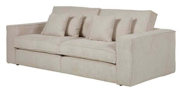 Sofa Marlon beige Microfaser B/H/T: ca. 248x90x110 cm – Bild 3