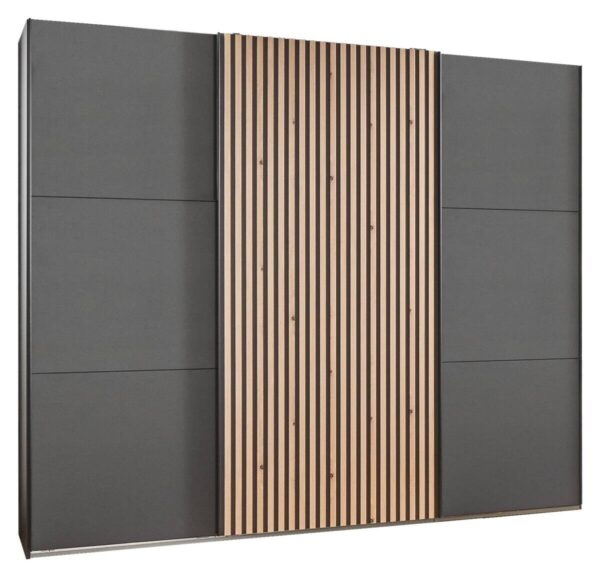 Schwebetürenschrank Ancona Graphit Artisan Nachbildung B/H/T: ca. 250x216x65 cm – Bild 2