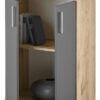 Kommode BC 1040 Eiche Viking Nachbildung dunkelgrau B/H/T: ca. 60x84x35 cm – Bild 3