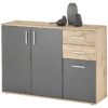 Kommode BC 1040 Eiche Viking Nachbildung dunkelgrau B/H/T: ca. 120x84x35 cm Kommode BC 1040 Eiche Viking Nachbildung dunkelgrau B/H/T: ca. 120x84x35 cm – Bild 3