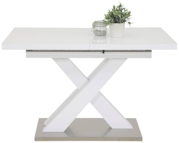 Esstisch Elvira weiß Hochglanz B/H/T: ca. 120x76x80 cm – Bild 2