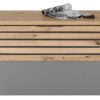 Sitzbank Milan Eiche Artisan Nachbildung grau B/H/T: ca. 85x48x38 cm – Bild 4