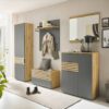Sitzbank Milan Eiche Artisan Nachbildung grau B/H/T: ca. 85x48x38 cm – Bild 5