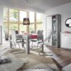 Highboard Stone Beton Optik weiß glänzend B/H/T: ca. 137x134x37 cm – Bild 2