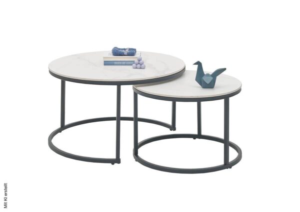 Couchtisch Gino weiß Marmor Optik Couchtisch Gino weiß Marmor Optik – Bild 3