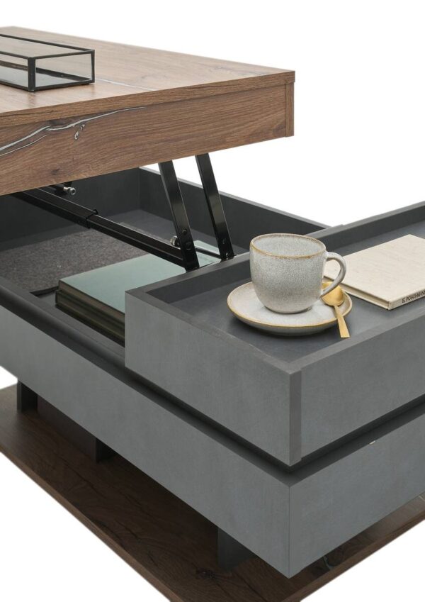 Couchtisch Kathi Eiche Matera Nachbildung B/H/T: ca. 110x43x60 cm – Bild 3