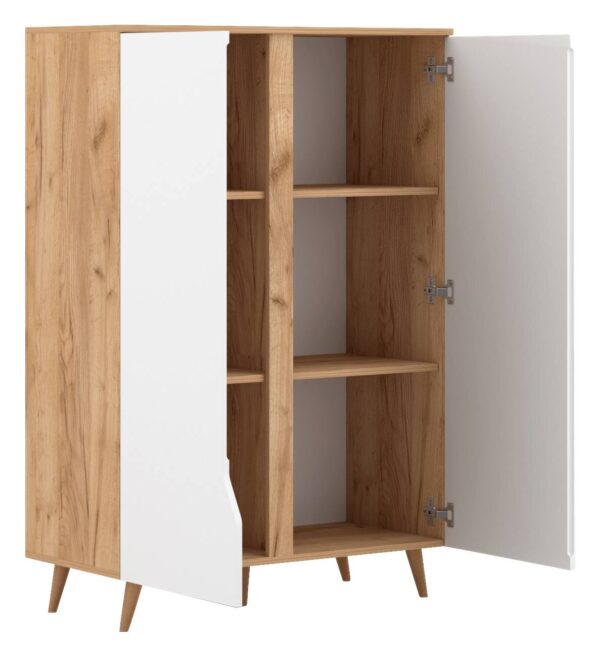 Kommode Tue Craft Eiche Nachbildung weiß matt B/H/T: ca. 90x132x42 cm Kommode Tue Craft Eiche Nachbildung weiß matt B/H/T: ca. 90x132x42 cm – Bild 2