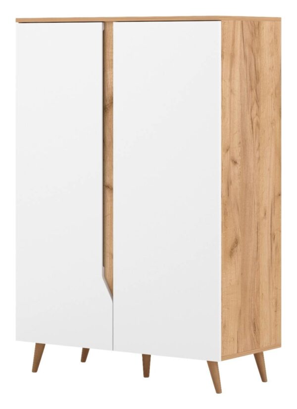 Kommode Tue Craft Eiche Nachbildung weiß matt B/H/T: ca. 90x132x42 cm Kommode Tue Craft Eiche Nachbildung weiß matt B/H/T: ca. 90x132x42 cm – Bild 3